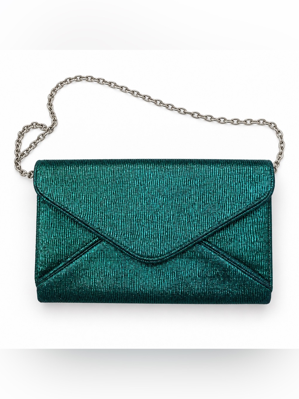 Elegant Green Envelope Chain Clutch - Women’s Evening Bag